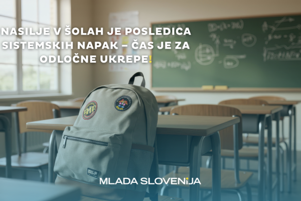 Izjava za javnost: Nasilje v šolah je posledica sistemskih napak – čas je za odločne ukrepe
